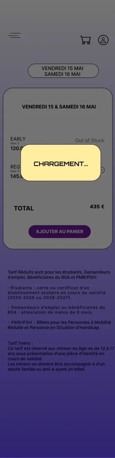 Pass 2 jours - chargement - wireframe J-Rock Soundwave Festival